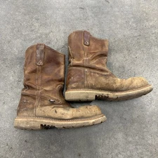 Thorogood USA 804-4372 11" Steel Safety Toe Wellington Work Boots Mens 8 D