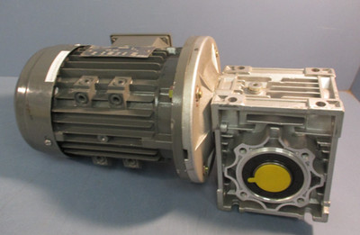 Qin Wei 220/380 V Motor PD0823009 w/ Wan Sin Worm Reducer NMRW050 S/N 1202-2581