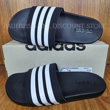 ADIDAS Unisex Men's Women's Slides Sandals Slide Slip-On ~ Black/White