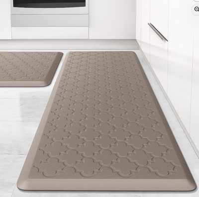 #ad Kitchen Mat 2 PCS Cushioned Anti Fatigue Floor Mat Khaki $24.00