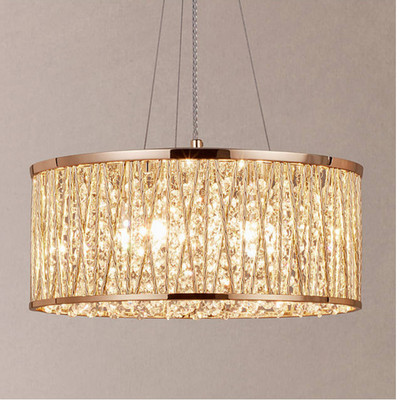 Emilia Design große Trommel Kristall Deckenleuchte Gold Neu,,,