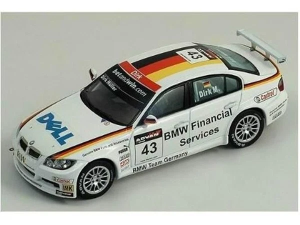 Spark S0434 1:43 BMW 320Si Wtcc 2006 #43 Dirk Muller Modellauto Resin Weiß OVP-image