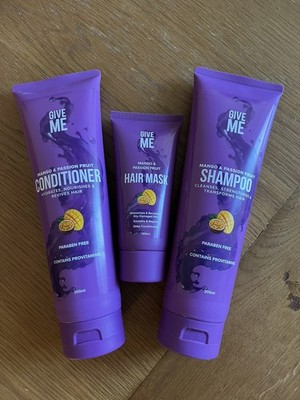 Give Me Shampoo Conditioner Hair Mask Set New Sealed 2027 Mango Passion Fruit