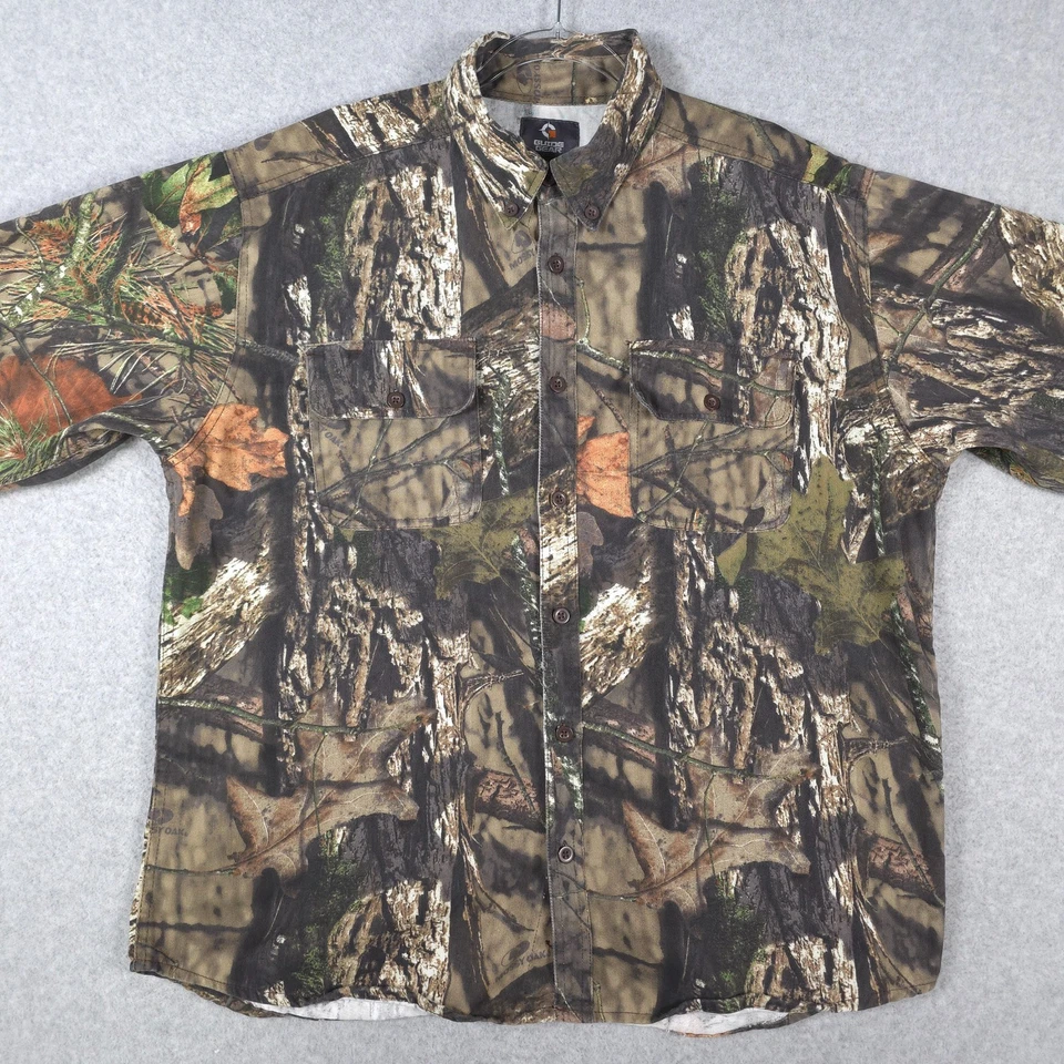 Guide Gear Shirt Mens XL Mossy Oak Break Up Camo Camouflage Hunting Heavyweight - Image 2 of 4