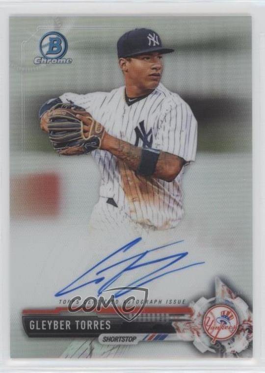 2017 Bowman Chrome Prospect Refractor 413/499 Gleyber Torres #CPA-GT Auto 4f5