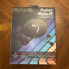 Aiwa Flashback Wireless Kit Retro CD Player  Wireless Headphones New