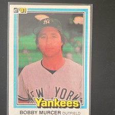 Donruss 1981 Bobby Murcer New York Yankees #111 First Edition Collector Series