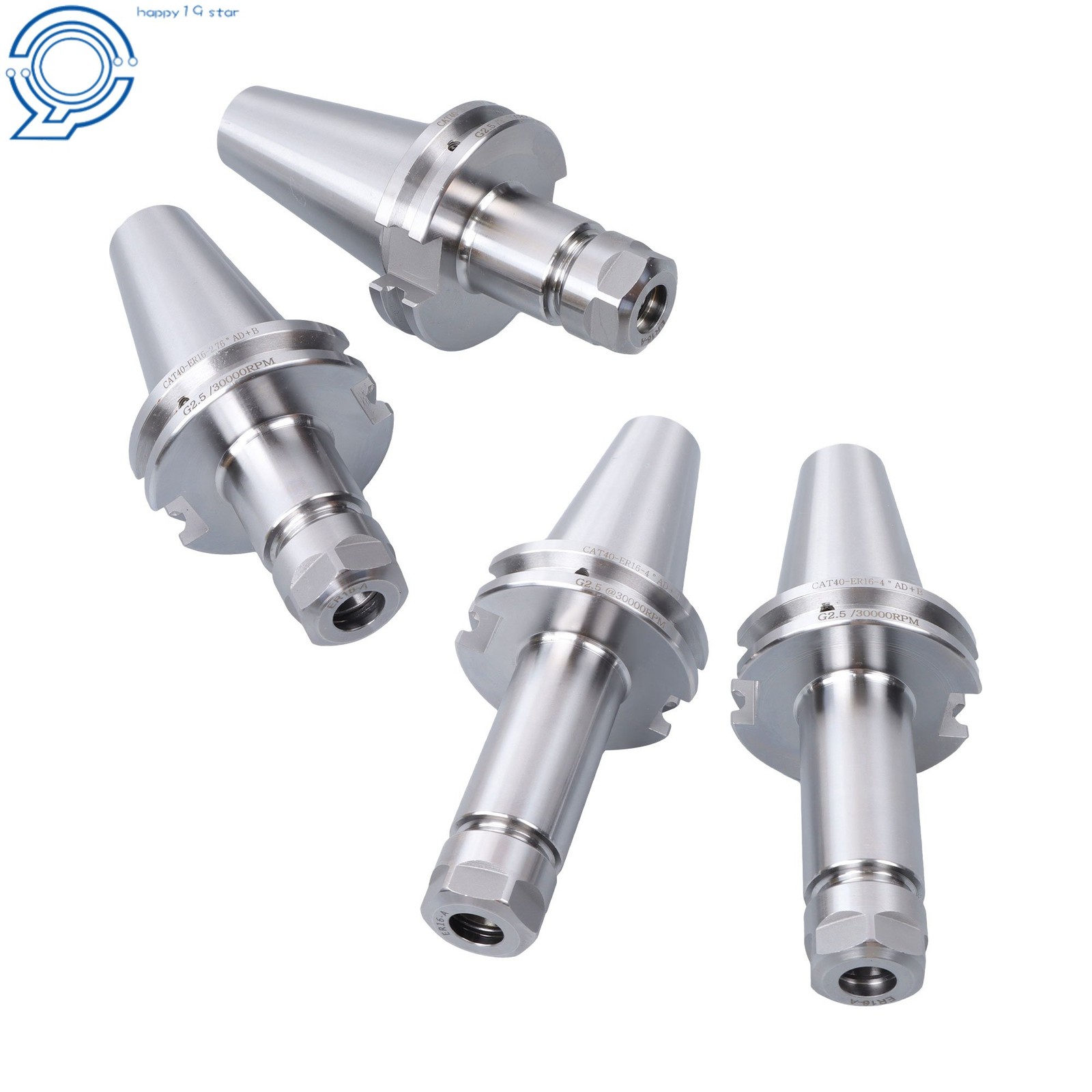 Balanced CAT40 ER16 Holders 4Pcs Set 2×2.76" 2×4" 20K RPM thumbnail 4