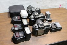 Lot of 3 NIKON Cameras and accessories FOR PARTS INV 32345