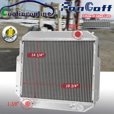 3 Rows Aluminum Radiator Fit 1988-1992 Nissan Forklift A10-A25 H20 2146090H10 AT
