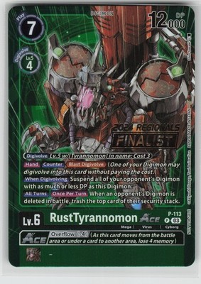 RustTyrannomon ACE - P-113 (2024 Finalist) Promo Digimon Cards P-113 P NM
