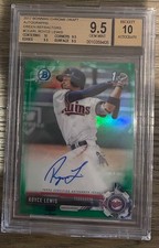 2017 Bowman Draft - Chrome Auto Twins Royce Lewis #CDA-RL Green BGS 9.5 GEM MT