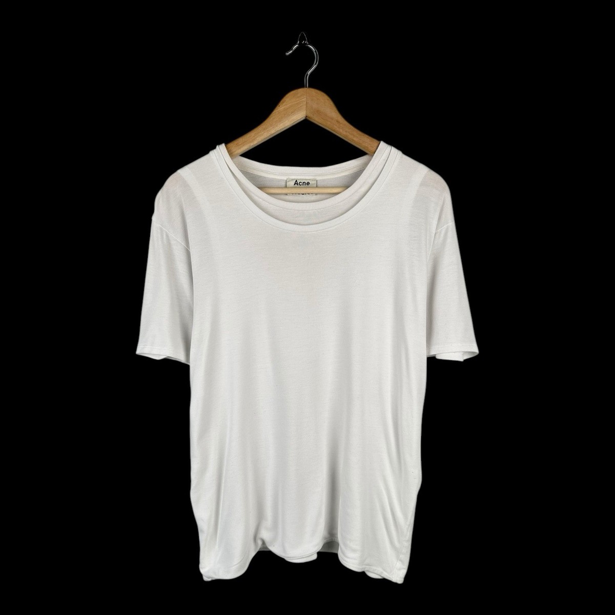 ACNE STUDIOS NEVADA T-Shirt Tee Oversized Women's White Size ACNE STUDIOS NEVADA T-Shirt Tee Oversized Women's White Size