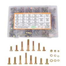 566Pcs Hex Screws Bolts And Nuts Kit With Grade 8 1/4-20 5/16-18 3/8-16