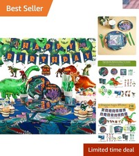 Dinosaur-Themed Party Supplies Set - Perfect for Boys' Birthdays 210 Pieces 