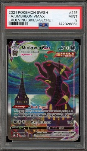 Pokemon Umbreon VMAX Evolving Skies Secret Rare Full Alt Art #215 PSA 9 Mint