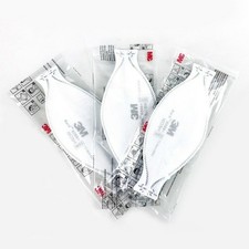 (3) NEW 3M Aura Particulate Respirator N95 NIOSH 9205+ | 3-Panel | Light | White