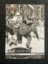 25-26 UD Series 2 Hockey Black And White Parallel Canvas C-163 Timo Meier