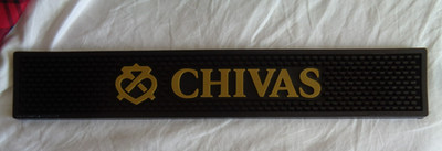 CHIVAS REGAL WHISKY BAR MAT RUBBER 20 3/4 X 3 1/2 NEW! WHISKEY C-O-O-L