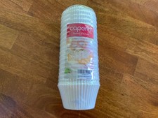 Caperci Jumbo Cupcake Liners White Muffin Baking Cups 300-Count No Smell Food