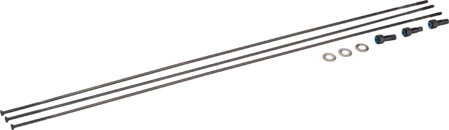 SRAM 298mm Black Straight-Pull CX-Sprint Spokes - Nipples 3-Pack for Roam 60 4390₽