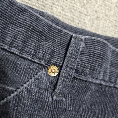 Vintage 70s Lee Riders Blue Corduroy Pants Mens Straight UNION Made USA 35x32 - Picture 12 of 15