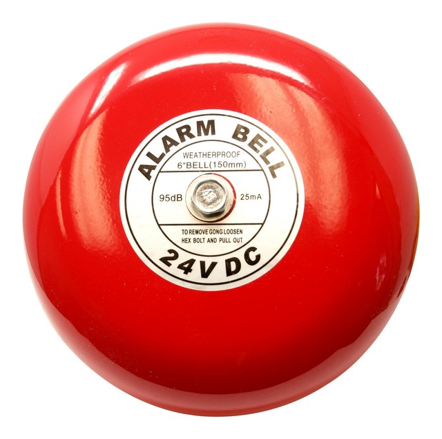 Fire Alarm Bell, 24 Volt DC, 6", Security Alarm Bell 24 volt eBay