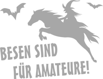 Hermann Schütz Aufkleber Pferd Besen sind für Amateure  Aufkleber