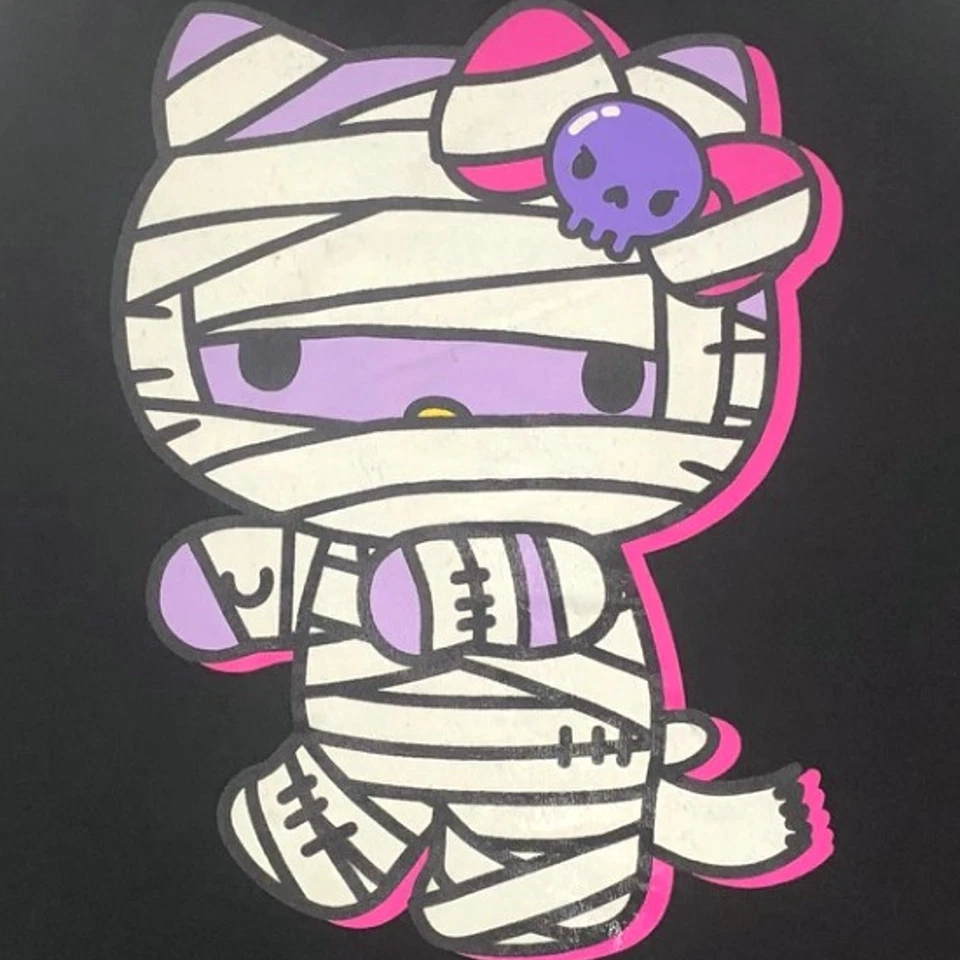 Girls Glow in the Dark Hello Kitty Mummy Halloween T-Shirt Tee Shirt - Image 2 of 2