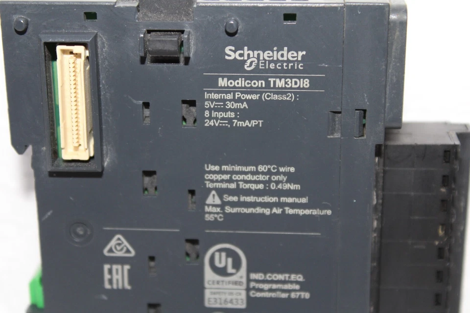 Schneider TM3DI8 Discrete Input Module, Modicon TM3, 8 Inputs, Screw, 24V DC - Image 3 of 4