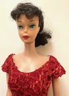 Vintage Barbie Doll Brunette Ponytail #5 Greasy Face, Mattel 1960s, PLEASE READ,