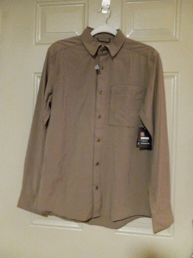 Swiss Tech Mens Button Down Long Sleeve Outdoor Shirt Size S 34-36