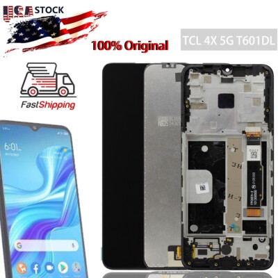 OEM New LCD Display Touch Screen Digitizer Frame Assembly For TCL 4X 5G T601DL