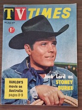Vintage TV TIMES 1963 Jack Lord cover  Stoney Burke The Saint & Gunsmoke Pin Up