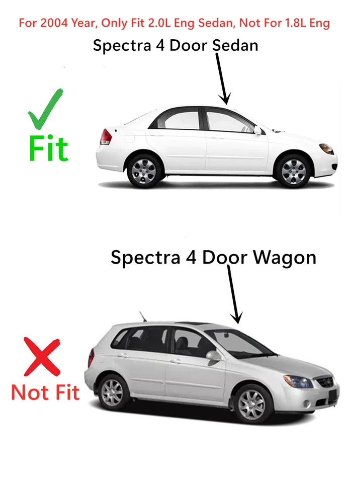 Fit 2005-2009 Kia Spectra 4-Dr Sedan Passenger Right Side Rear Door Window Glass - Image 3 of 4