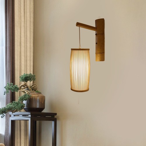 Bamboo Wicker Rattan Sconce Lantern 