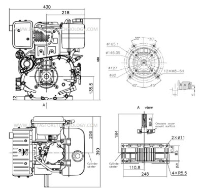 LONCIN G270F L MOTORE A SCOPPIO 9 HP AVVIAMENTO MANUALE ALBERO CONICO 23 Mm Lombardini Ruggerini 4 Tempi Benzina 31197371 - Foto 9