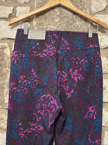 Soft Surroundings Sz S 6/8 Straight Full Leg Floral Ponte Pants Stretch NWT - Picture 7 of 8
