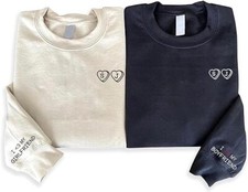Matching Hoodies For Couples BF And GF, Custom Roman Numerals, Custom Hoodies Fo