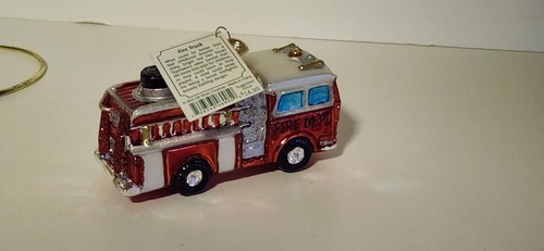 OWC Old World Christmas Ornament- Fire Truck - NWT - no Box - 2003 - Heros Look - Picture 7 of 16