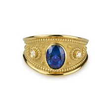 Blue Sapphire Promise Ring, Anniversary Ring For Women, Sapphire Gold Jewelry