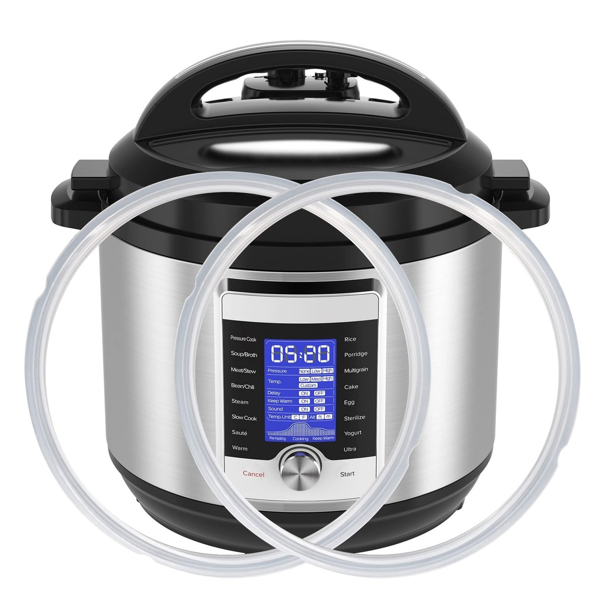 2PCS Instant Pot Sealing Ring for Qt, Replacement Silicone