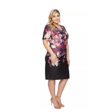 Adrianna Papell Floral Printed Scuba Sheath Dress ( Size 10)