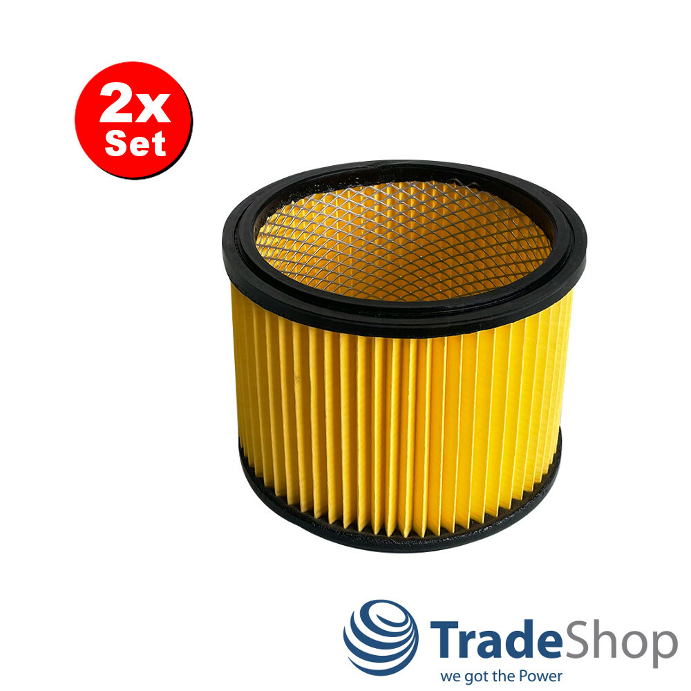 2x Faltenfilter Rundfilter für Einhell BT-VC 1450 SA Duo 30 Duo 1250