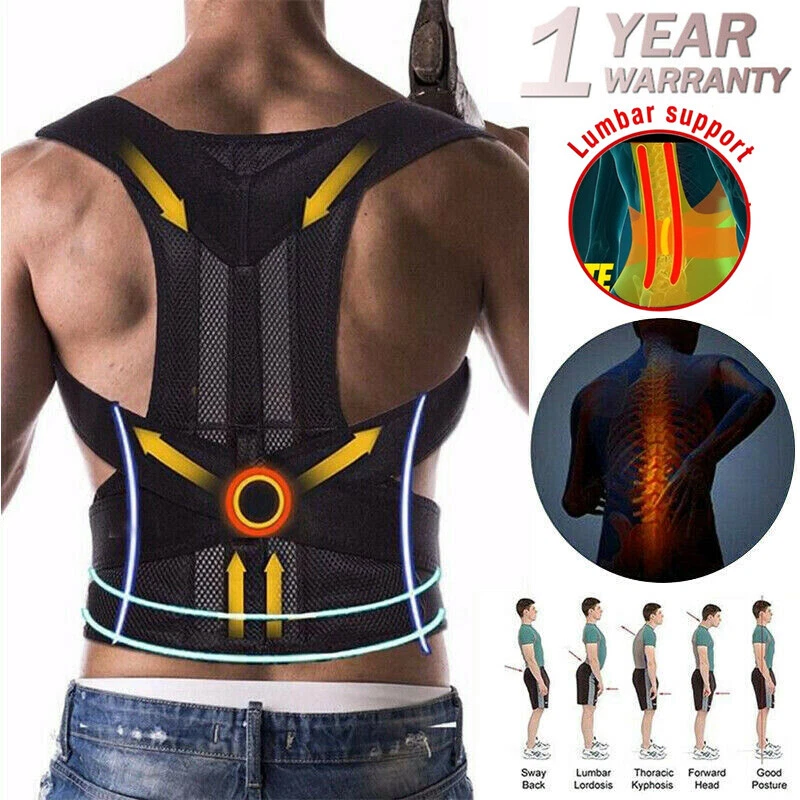 Full Back Brace Posture Corrector for Men and Women Upper and Lower Back  Support