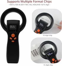 Animal Pet Microchip Scanner FDX-A FDX-B HDX Reader for AVID 10/15-Digit Chips