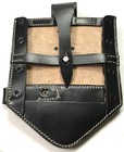  WWII GERMAN HEER WAFFEN EARLY WAR FOLDING SHOVEL CARRY COVER-BLACK LEATHER — photo 1