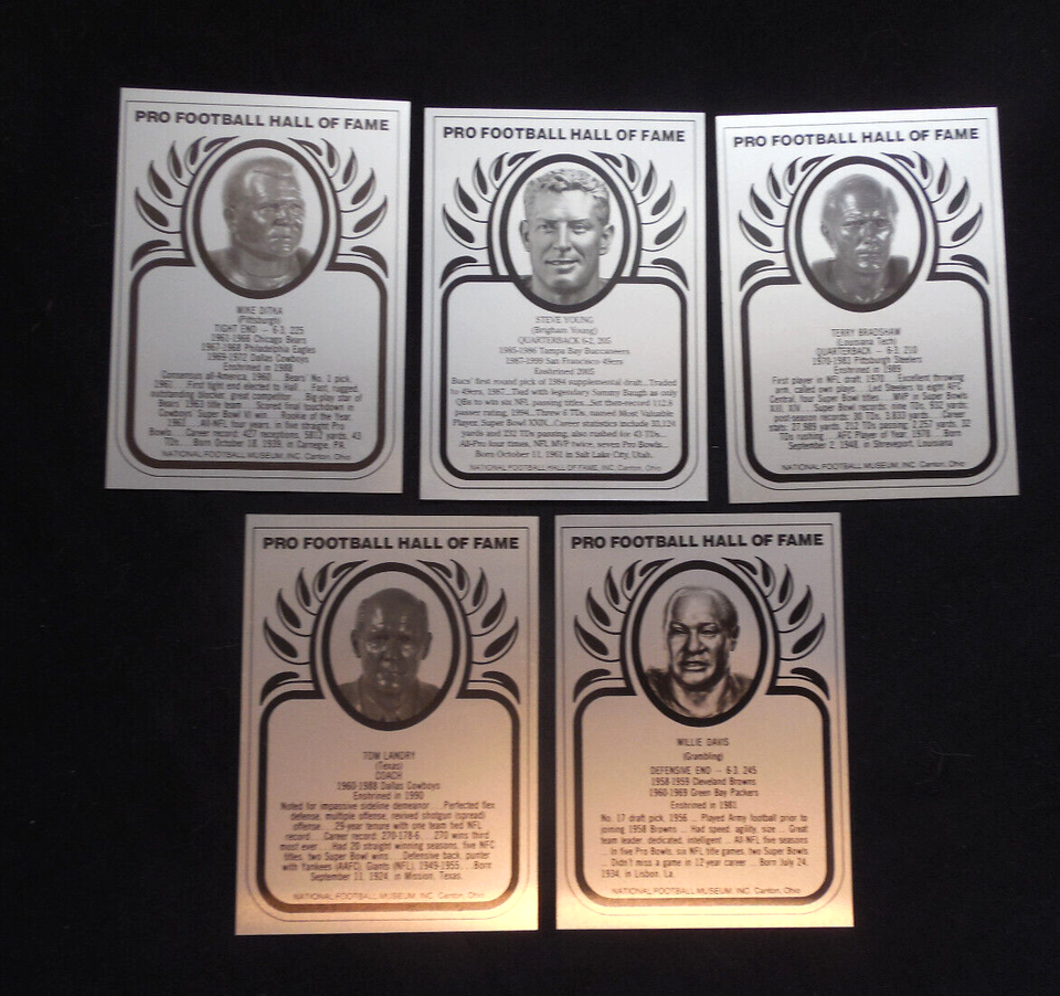 Hall of Fame Metallic RARE Cards U PICK Bradshaw Lambert Greene Landry