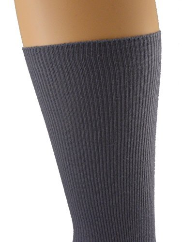 Sierra Socks Diabetic Cotton True Rib Dress Casual Men Crew Smooth Toe Socks - Picture 10 of 15