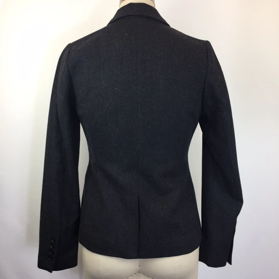 Blazer PIM + LARKIN Mujer Pequeño Calce Clásico - Gris Mezcla Lana Nuevo con Etiquetas Foto 4 de 4